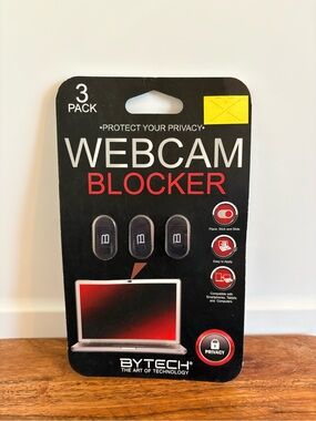 ByteTech Black Webcam Cover 3-Pack - Slider Privacy Covers